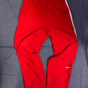 Nike Red Sweatpants with White Accents